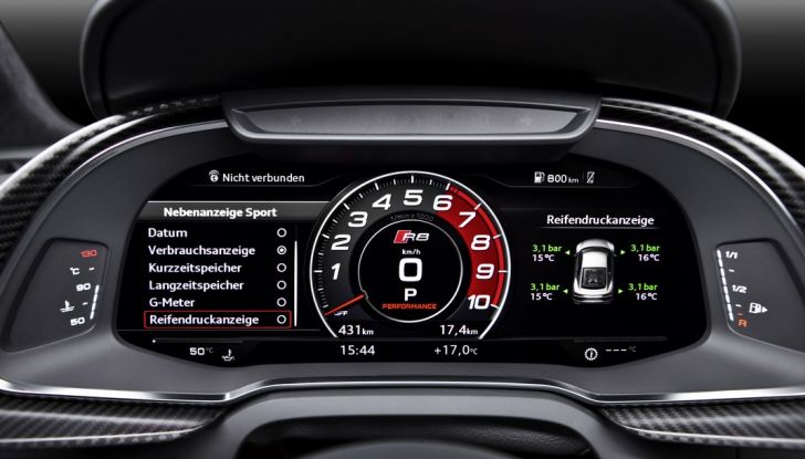 Audi R8 V10 plus cruscotto