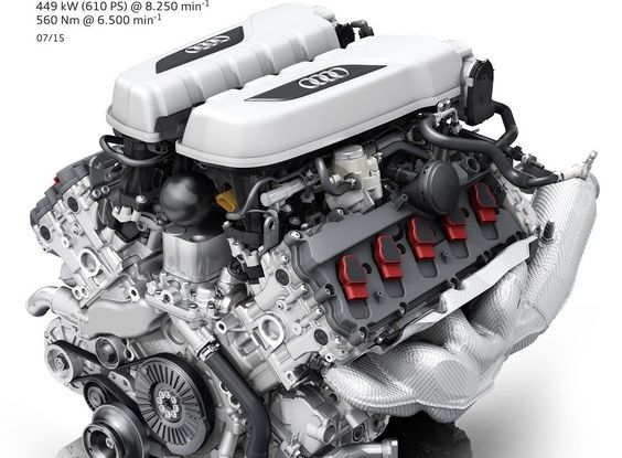 Audi R8 V10 plus motore