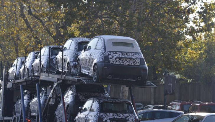 Nuova Abarth 500 spiata durante i test sulla neve