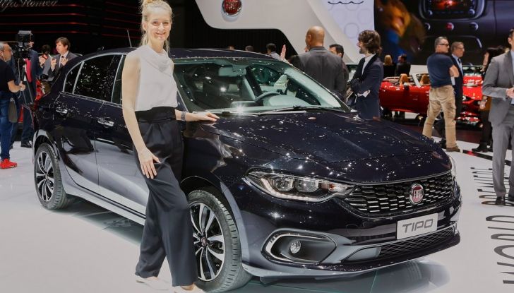 Fiat tipo 2 volumi live Ginevra 2016, 3/4 laterale frontale.