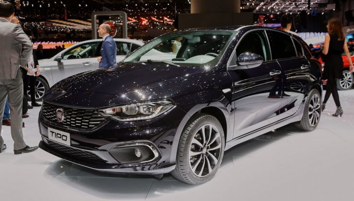 Fiat tipo 2 volumi live Ginevra 2016, 3/4 laterale anteriore sinistra.