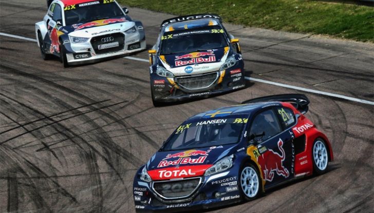 Mondiale Rallycross, podio Peugeot - Foto 2 di 7
