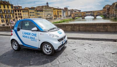 Carsharing a Firenze sul Lungarno, tre ore al giorno gratis