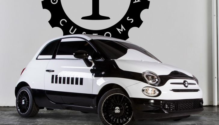 Fiat 500e Star Wars, laterale anteriore.