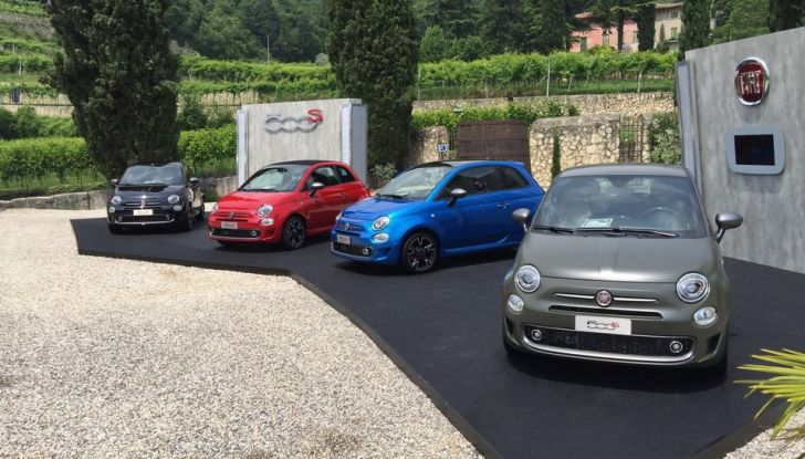 Fiat 500S, varietà colori.