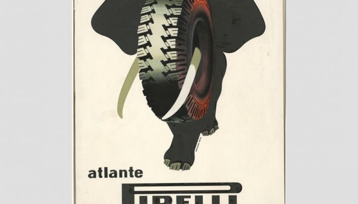 Testa-Armando bozzetto per pneumatico Atlante 1955