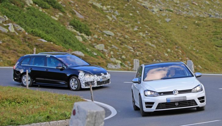 Volkswagen Golf VII R Variant Facelift prime foto spia - Foto 13 di 14