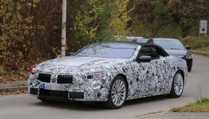 bmw serie 8 cabrio prime foto spia dei test su strada 2