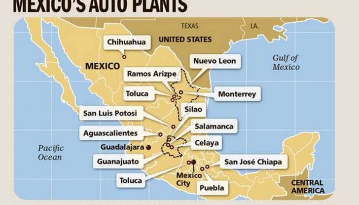 Donald Trump terremota l'automotive Ford GM FCA ed altre case auto minacciate da dazi per le auto prodotte in Messico.