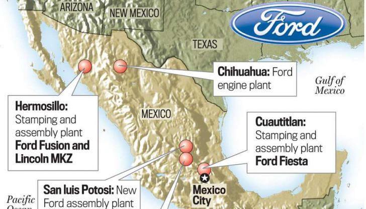 Donald Trump terremota l'automotive Ford GM FCA ed altre case auto minacciate da dazi per le auto prodotte in Messico.