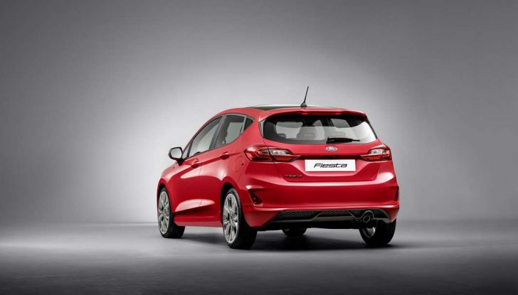 Ford Fiesta 2017, posteriore laterale, nuova generazione.
