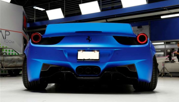 La Ferrari 458 Italia Liberty Walk di Justin Bieber in vendita all'asta posteriore
