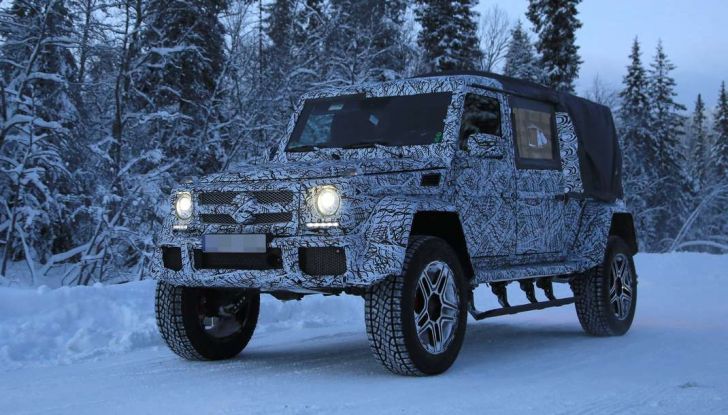 Mercedes Classe G500 4×4 Pickup prime immagini spia del prototipo - Foto 10 di 30