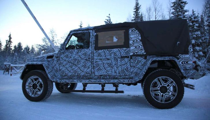 Mercedes Classe G500 4×4 Pickup prime immagini spia del prototipo - Foto 12 di 30