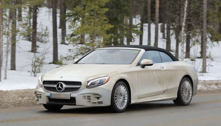 Nuova Mercedes Classe S Cabrio restyling, foto spia.