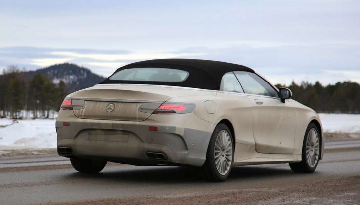 Mercedes Classe S Cabrio restyling, immagine spia.
