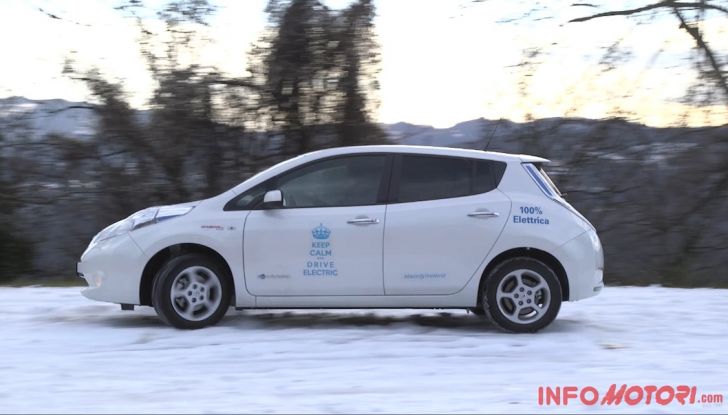 Nissan Leaf fiancata, test drive.