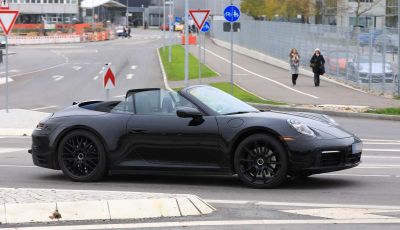 Porsche 911 Cabrio MY2019, prime foto dei test su strada