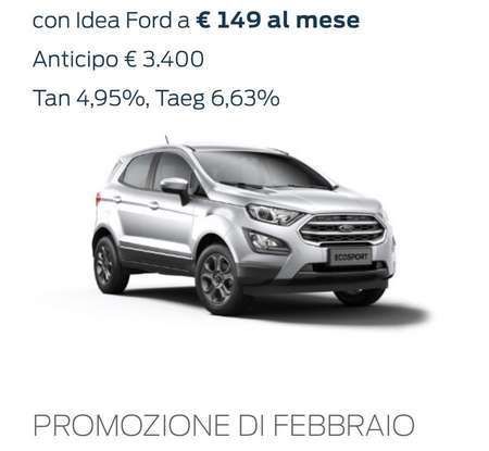 Nuova Ford Ecosport Plus a rate da 149 euro al mese - Foto 13 di 14