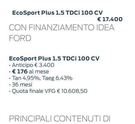 Nuova Ford Ecosport Plus a rate da 149 euro al mese - Foto 14 di 14