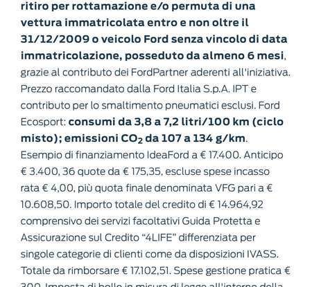 Nuova Ford Ecosport Plus a rate da 149 euro al mese - Foto 10 di 14