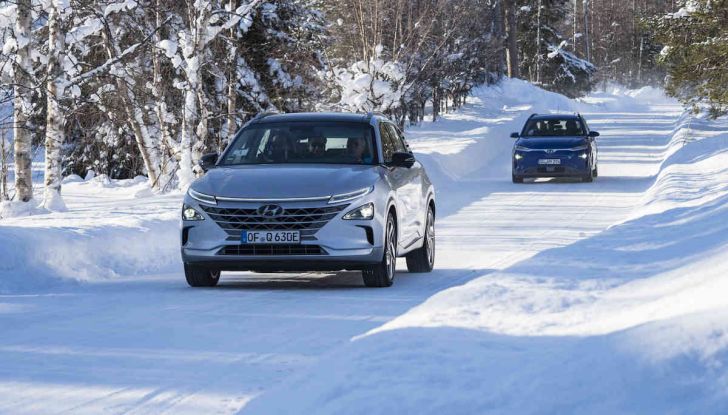 Hyundai Kona e Nexo, test estremi nel freddo della Lapponia - Foto 1 di 3
