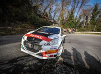 Pollara (Peugeot 208 T16 ufficiale) costretto al ritiro al Ciocco