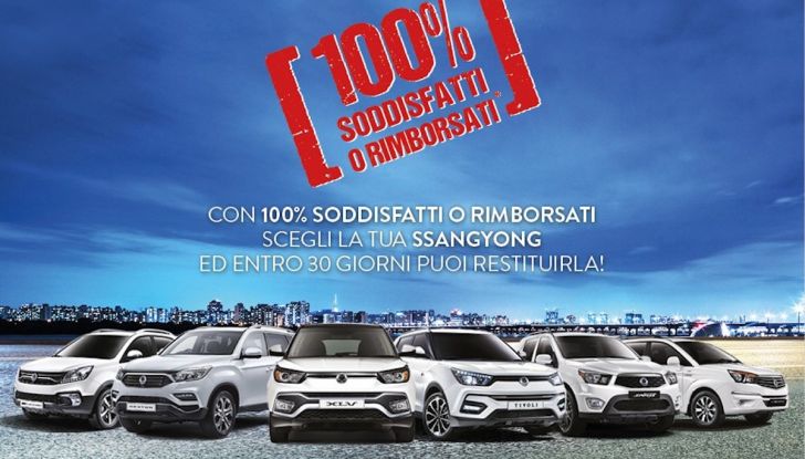 SsangYong “100% Soddisfatti o Rimborsati”: non ti piace? Portala indietro! - Foto 1 di 7