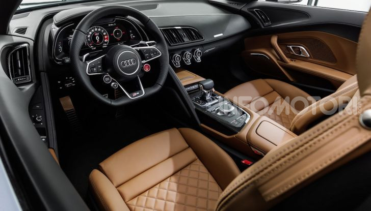 Nuova Audi R8 2019 Coupé e Spider: il V10 aspirato arriva a 620CV - Foto 11 di 30