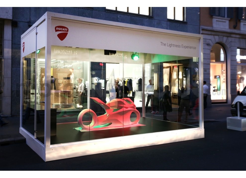 Ducati all’Audi City Lab a Milano in via Montenapoleone - Foto 1 di 4