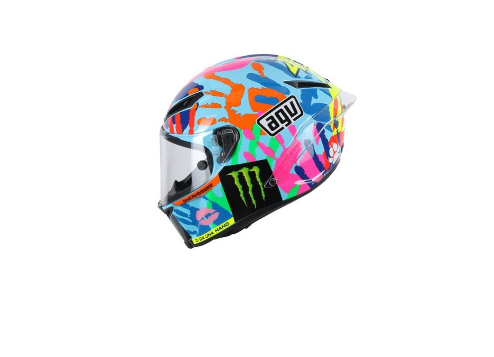 A Misano una nuova grafica per il casco di Valentino Rossi