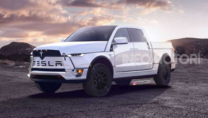 Rendering di un pickup Tesla