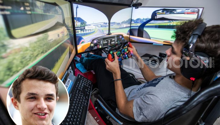 Lando Norris F1 training Playseat