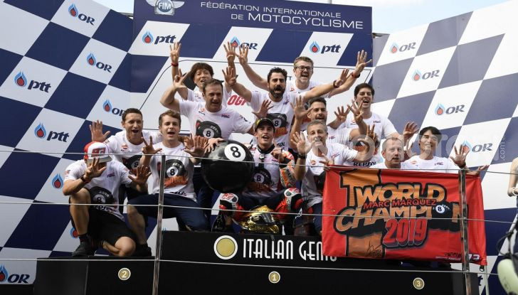 Marc Marquez Campione del Mondo MotoGP 2019 trionfa in Thailandia