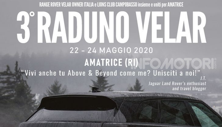 Land Rover Velar raduno per Amatrice