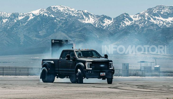 Ken Block drifting pick up Ford F450