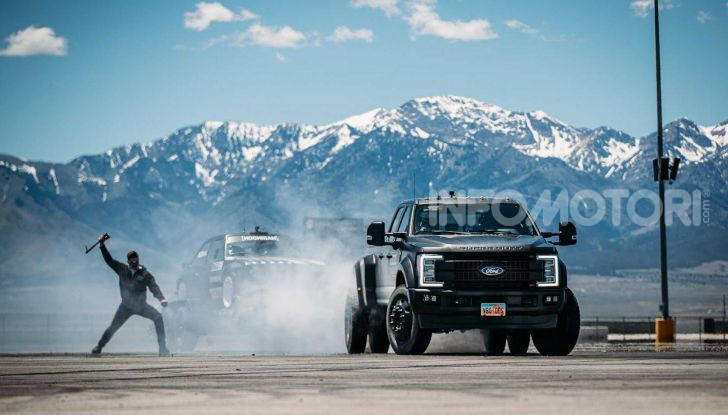 Ken Block drifting pick up Ford F450