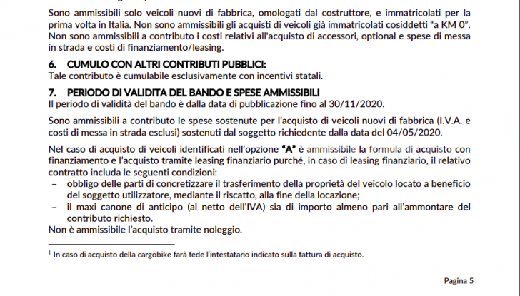 Bando sostituzione veicoli commerciali