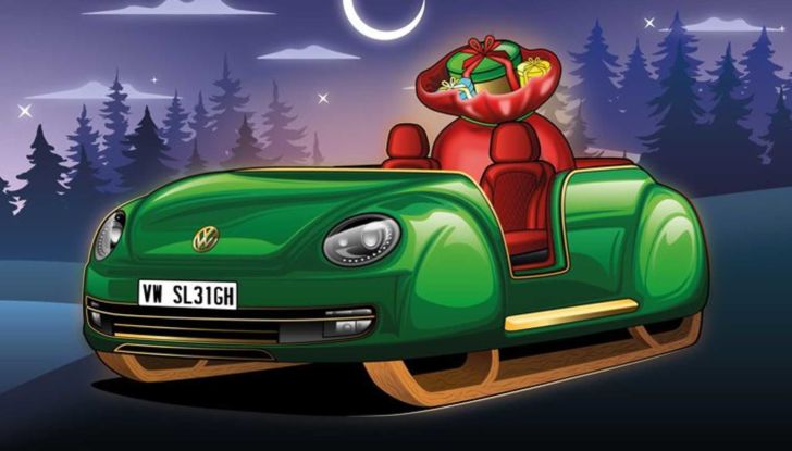 Slitta Babbo Natale render auto