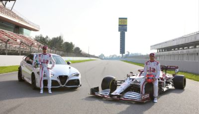 Alfa Romeo Giulia GTA fa coppia con Raikkonen e Giovinazzi in F1