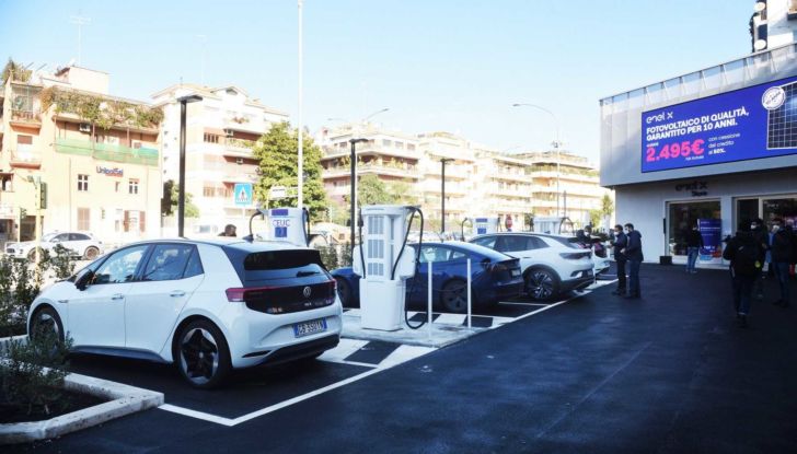 Stazione auto elettriche Enel X Roma