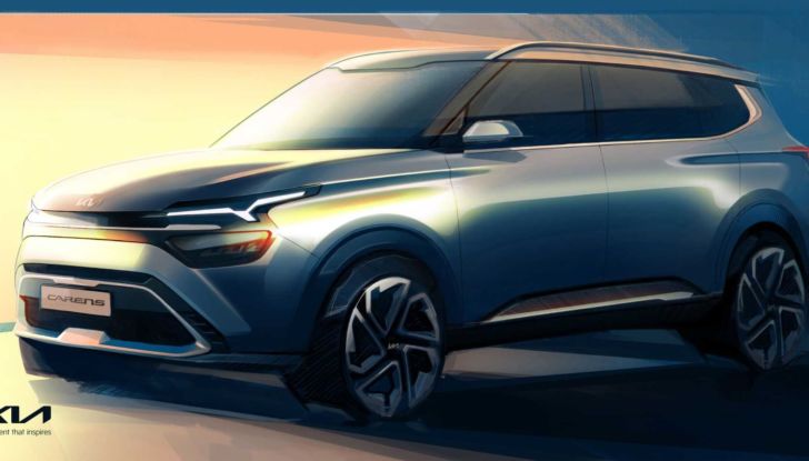 Kia Carens 2022: da monovolume a SUV, i primi bozzetti - Foto 1 di 3