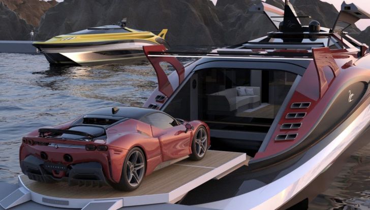 Lazzarini Design firma lo yacht con una Ferrari incorporata - Foto 10 di 12