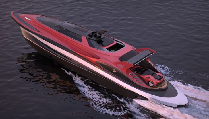 Lazzarini Design firma lo yacht con una Ferrari incorporata - Foto 9 di 12