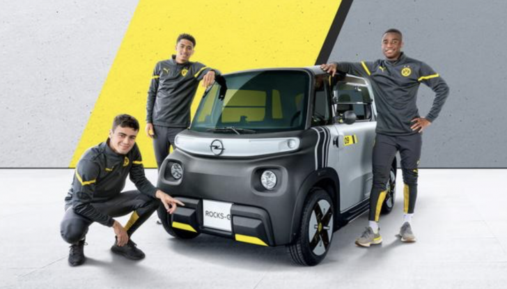 Opel Rocks-e 09: ecco la livrea coi colori del Borussia Dortmund - Foto 1 di 9