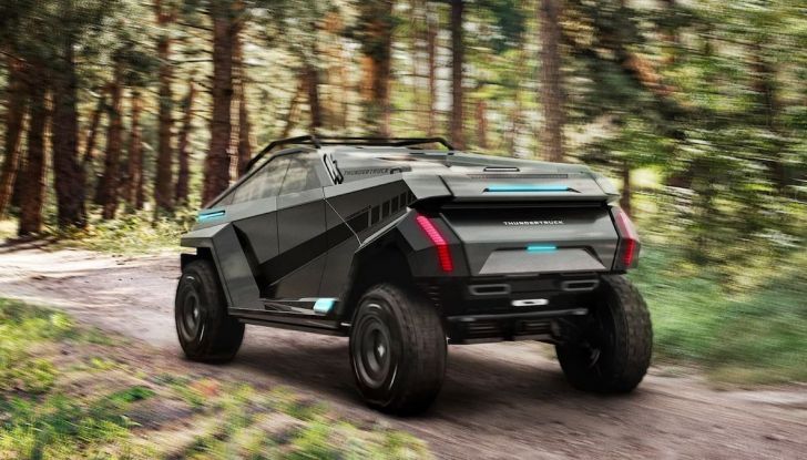 Thundertruck: il SUV elettrico a 4 o 6 ruote che sfida il carro-armato Tesla - Foto 3 di 8