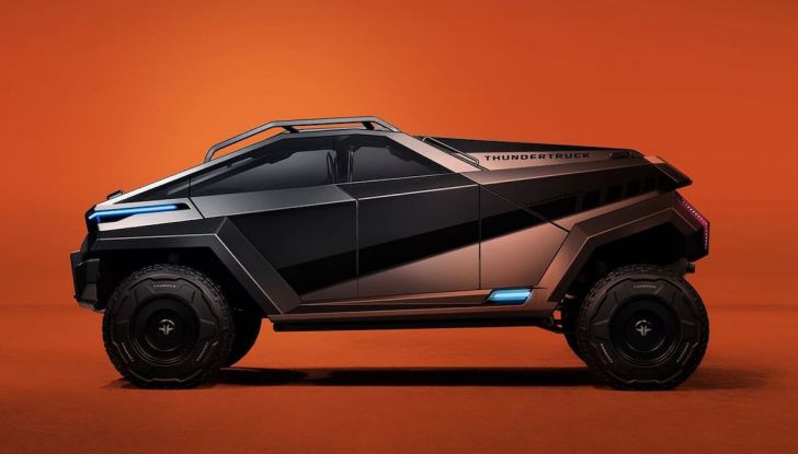 Thundertruck: il SUV elettrico a 4 o 6 ruote che sfida il carro-armato Tesla - Foto 8 di 8