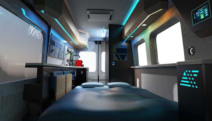 Winnebago e-RV Concept: il camper elettrico di lusso su base Ford Transit - Foto 7 di 9
