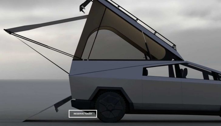 Tesla Cybertruck: con il modulo Space Campers è pronto per le vacanze! - Foto 4 di 9