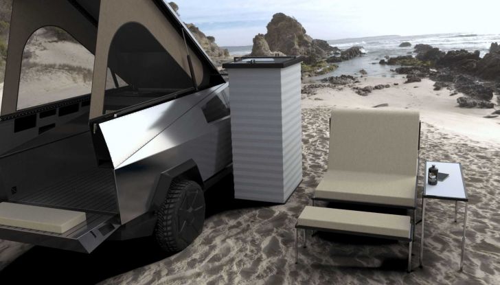 Tesla Cybertruck: con il modulo Space Campers è pronto per le vacanze! - Foto 1 di 9